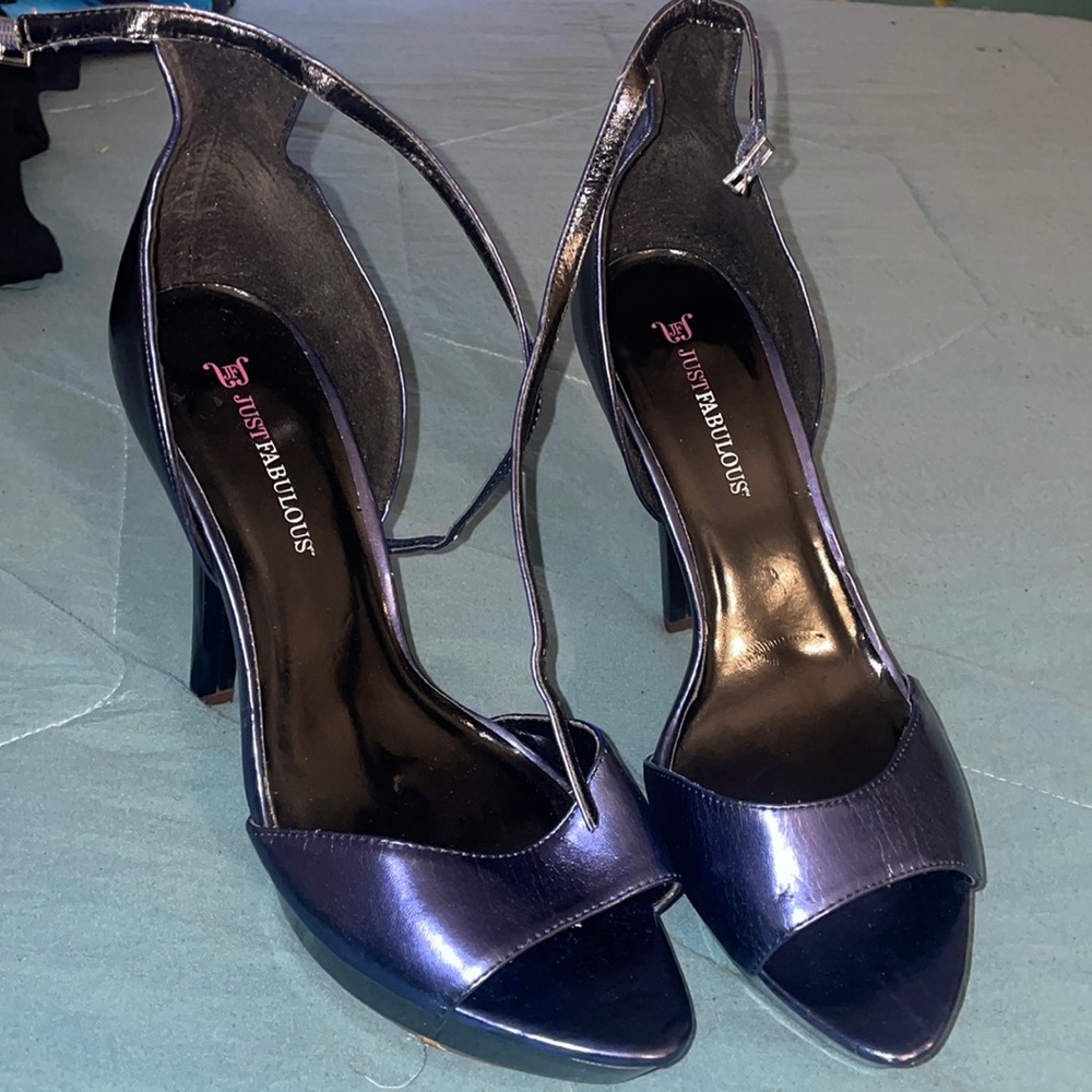 Metallic Royal Blue Pumps